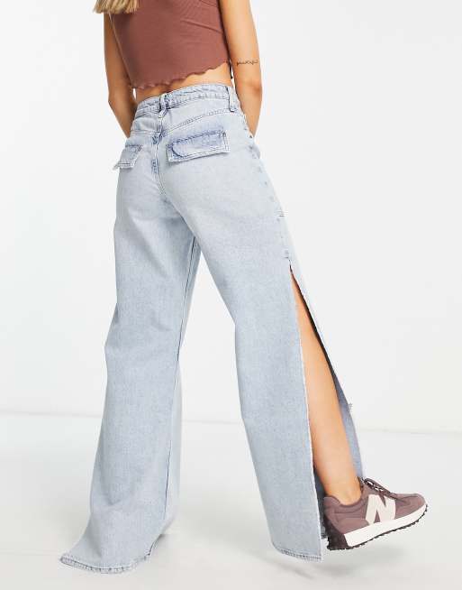 High store split jeans