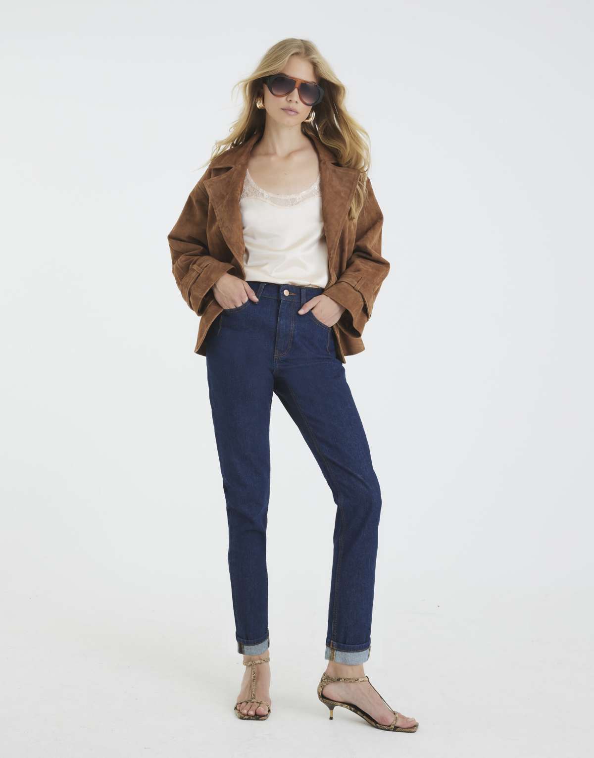 River Island High rise mom jeans in denim - dark