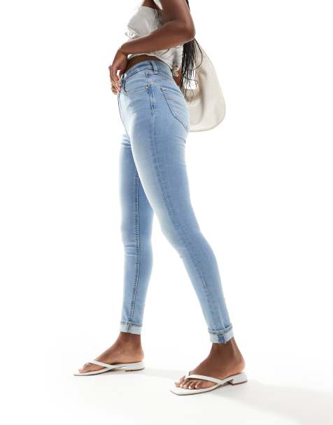 River Island high rise skinny jean in light blue - view 1