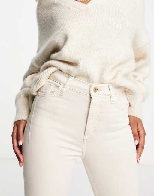 Women's cream best sale colored skinny jeans