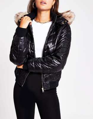 River island high hot sale shine coat