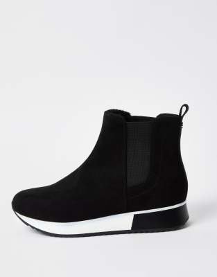 womens black trainers river island