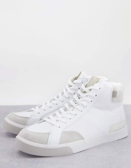 River Island high top sneakers in white | ASOS