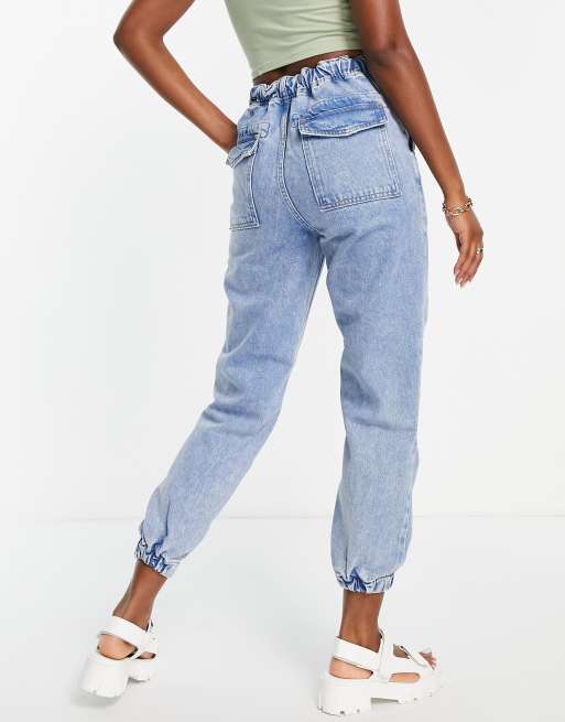 Light wash cuffed store jeans