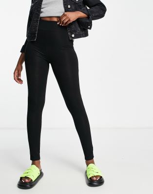 River Island premium high waist jersey legging in black