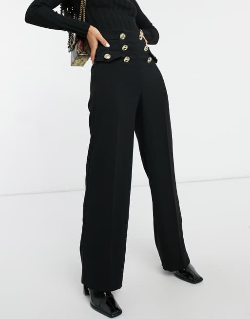 WIDE WAISTBAND TROUSERS WITH 3 BUTTONS