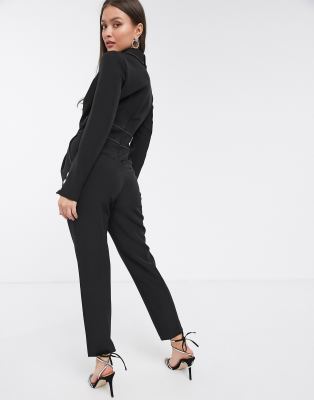 black high waisted jumpsuit