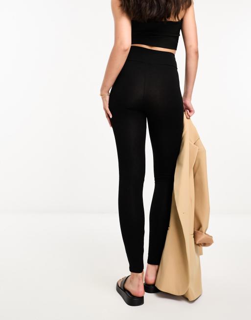 River Island premium high waist jersey legging in black