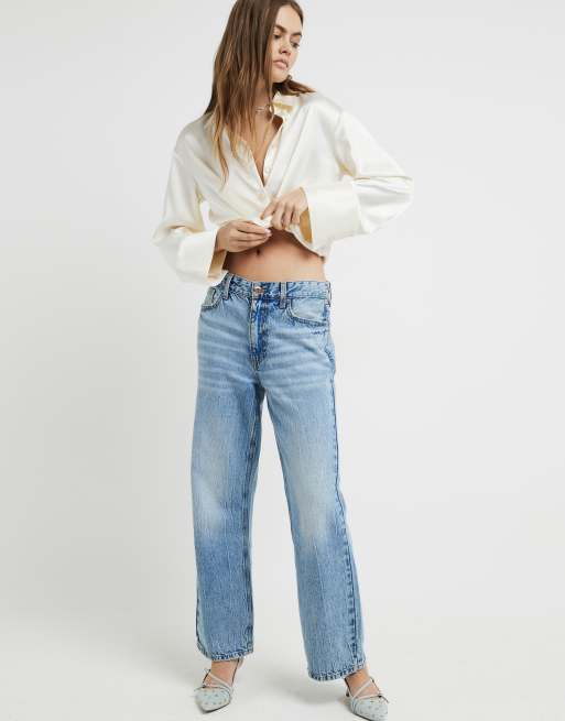Relaxed fit cropped jeans store