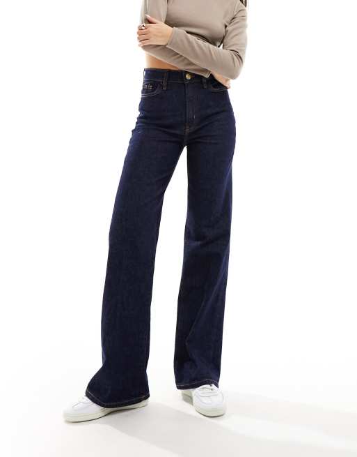 River Island High waisted relaxed straight jeans in denim