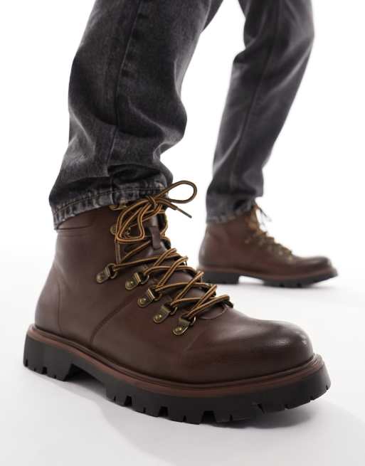 River Island hiker boot in brown ASOS