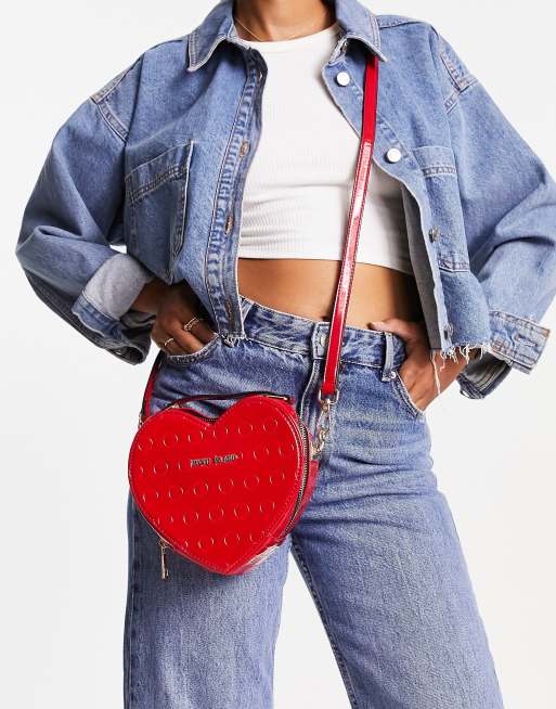 River Island - Hjerteformet crossbody-taske i rød