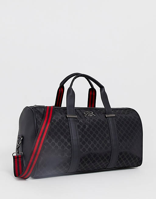 River Island holdall with monogram in black | ASOS