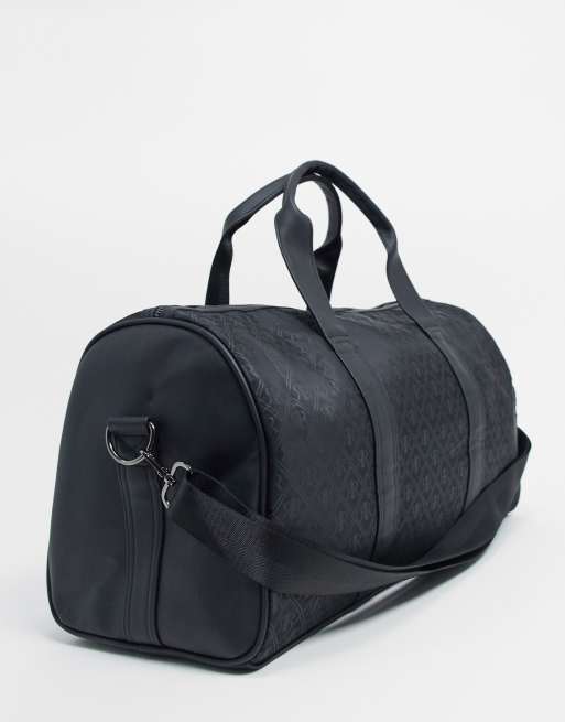 River Island holdall with stripe in black