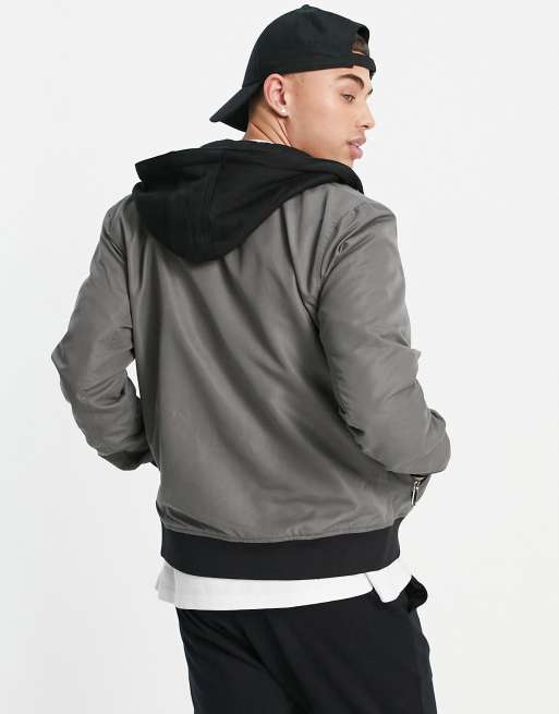 Nike hooded best sale bomber jacket