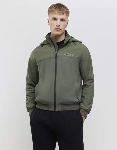 River Island Hooded bomber jacket in green - light - view 1