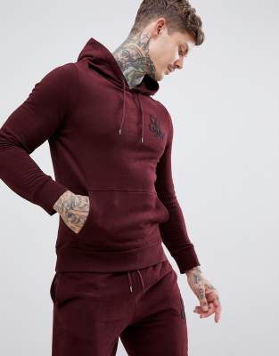 dark red tracksuit