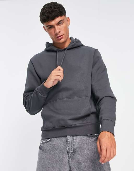 River Island - Hoodie met fijn geschreven logo in grijs