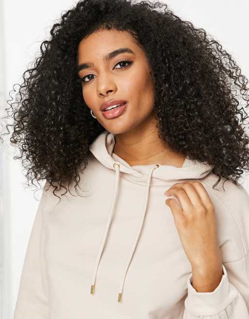 River Island - Hoodie met naaddetail in crème, deel van co-ord set, 3 van 4