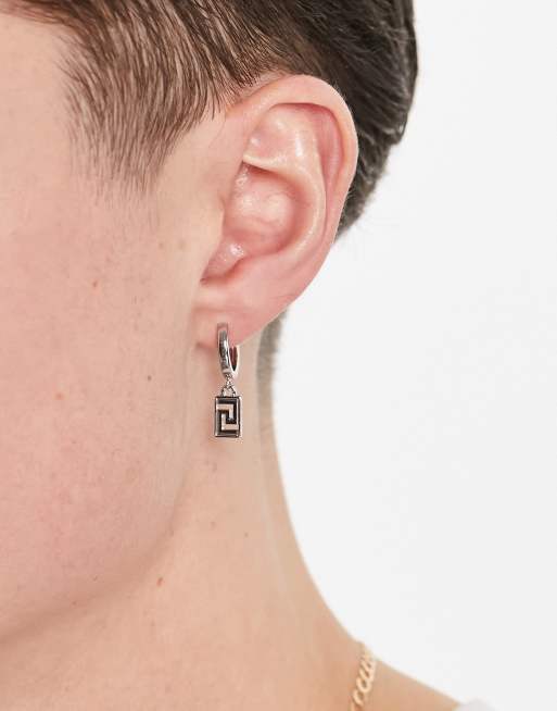 River Island hoop earrings with tag in silver
