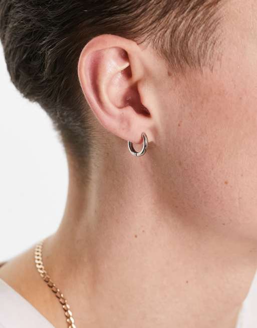 River Island hoop earrings with tag in silver