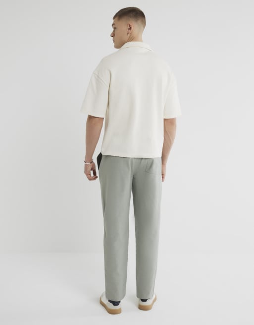 River Island – Hose aus Leinenmix in Hellgrün zum Reinschlüpfen, 4 von 4