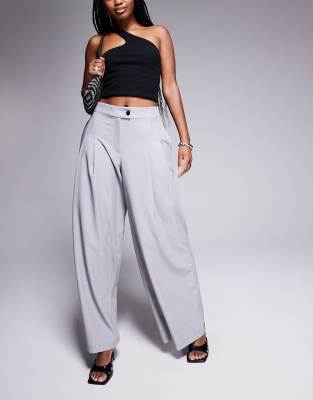 River Island - Hose in Grau mit weitem Bein