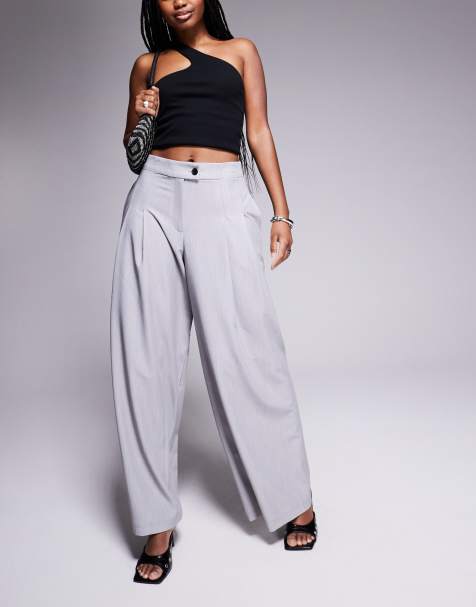 River Island – Hose in Grau mit weitem Bein - view 1