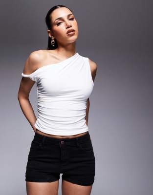 hotpant denim shorts in black