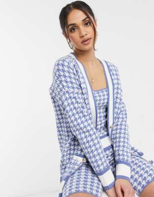 river island dogtooth cardigan