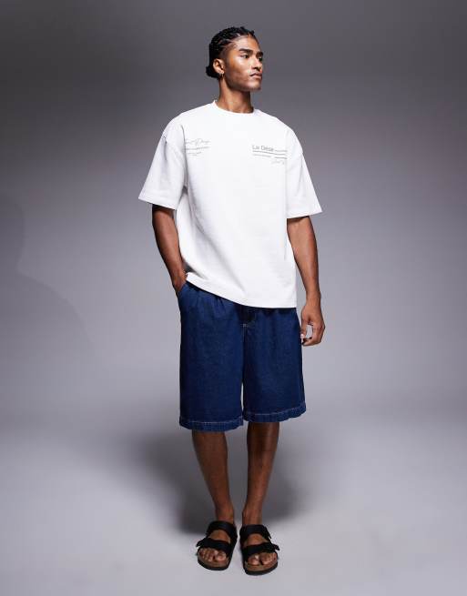 River Island - Hvid oversized T-shirt med 'Le Désir'-print, 2 af 4