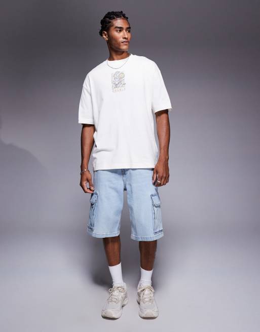 River Island - Hvid oversized T-shirt med 'Tokyo Flowers'-print, 4 af 4