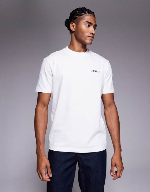 River Island - Hvid T-shirt med talprint på ryggen, 3 af 5