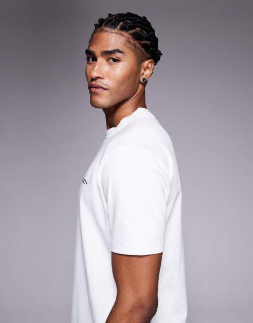 River Island - Hvid T-shirt med talprint på ryggen, 4 af 5