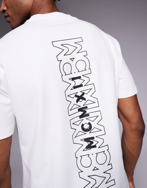 River Island - Hvid T-shirt med talprint på ryggen, 5 af 5