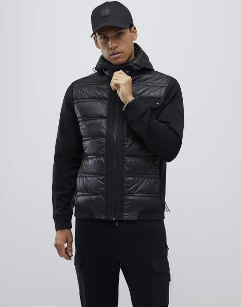 River Island Hybrid hooded jacket in black - view 1