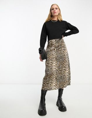River Island hybrid sweater dress in leopard print