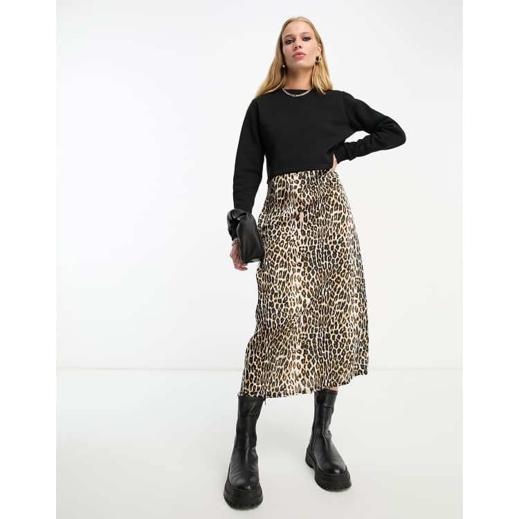 Leopard print shop skirt river island