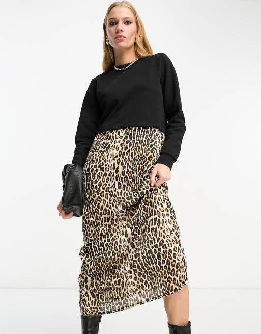 Loft leopard best sale sweater dress