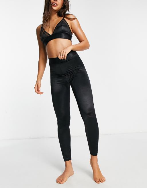 River Island – Intimiates – Leggings aus Satin in Schwarz, Kombiteil, 4 von 4