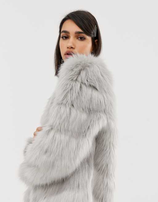 River island hot sale collarless coat