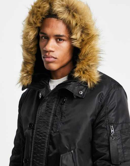 River Island Coat With Fur Hood | vlr.eng.br