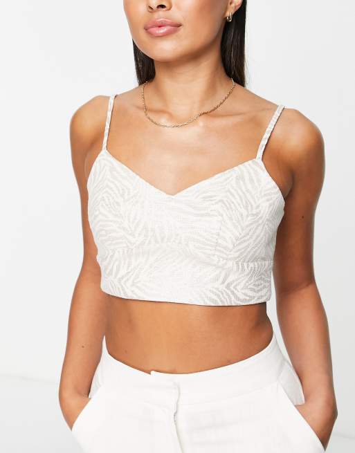 Cream store bralet top