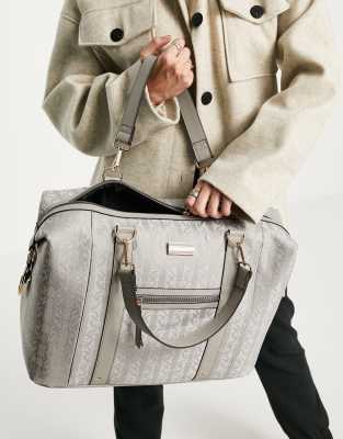 River island best sale monogram bag grey