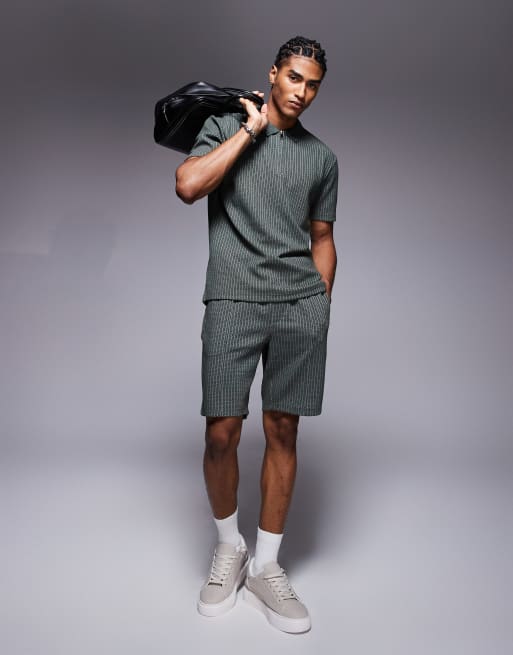 River Island jacquard set in khaki