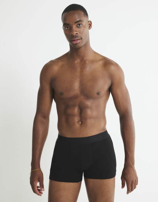 River Island Jacquard waistband pack of 5 trunks in black, 4 of 4