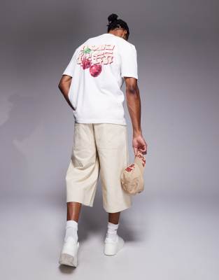 River Island Japanese Cherry Print T-shirt In White