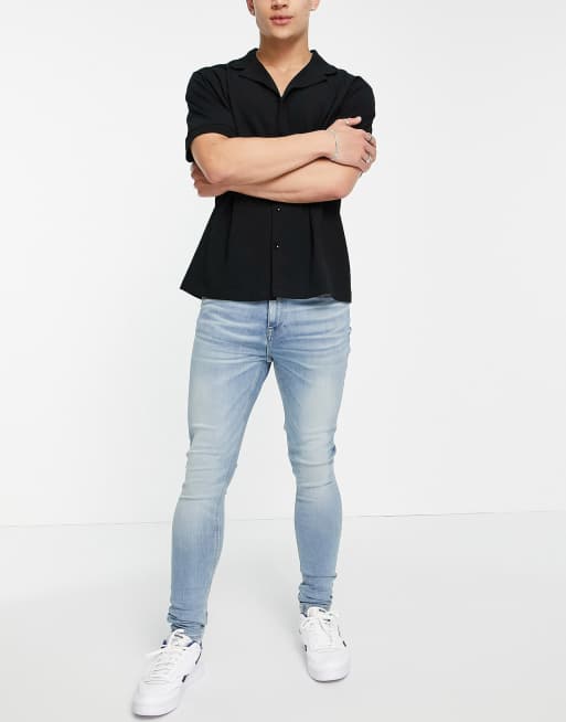 River Island – Jasnoniebieskie jeansy o bardzo obcisłym kroju, 4 z 4