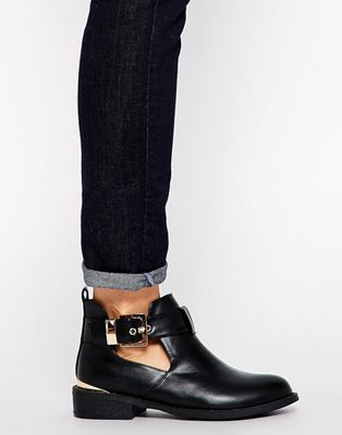cut out flat boots