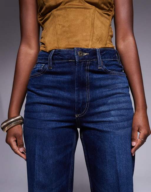 River Island - Jeans dritti comodi blu lavaggio scuro, 5 di 5